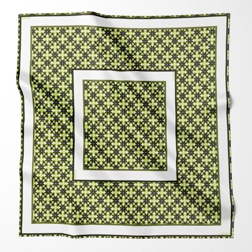 Olive Quad 100% Silk Scarf