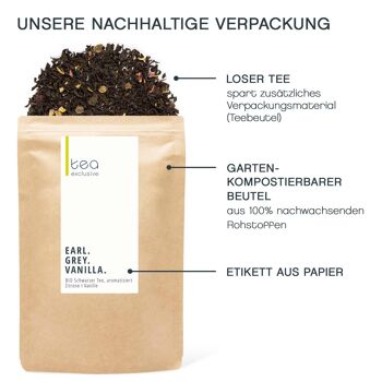 Earl Grey Vanille, bio, thé noir, sachet 100g 3