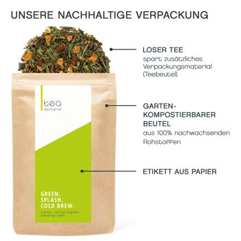 Green Splash, Cold Brew, Ice Tea, sachet de 100g 2