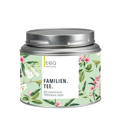 Family tea, organic alpine herbs, 40g can