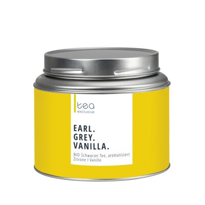 Earl Grey Vanilla, tè nero biologico, lattina da 100 g