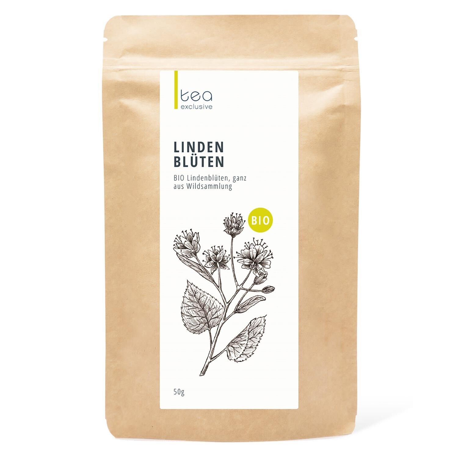 Lindenblüten aus Wildpflückung, BIO Kräutertee, 50g Beutel