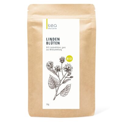 Wild-picked linden blossoms, organic herbal tea, 50g bag