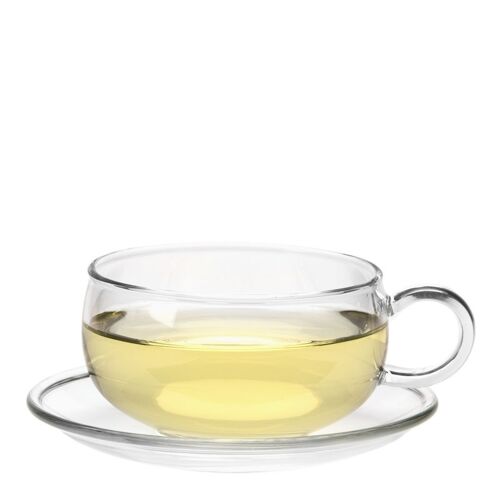 Teetasse mit Untertasse aus Glas, 300 ml