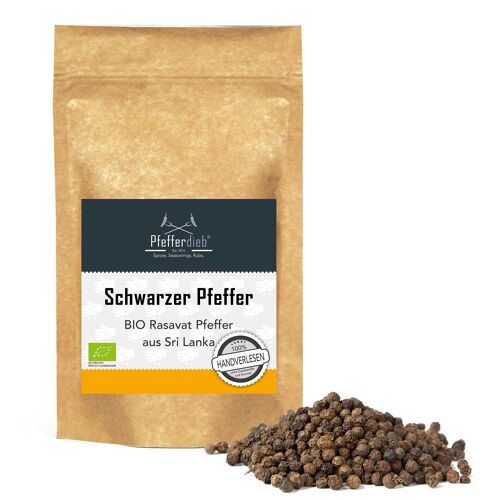 Schwarzer Pfeffer ganz, aus Sri Lanka, BIO, 250g