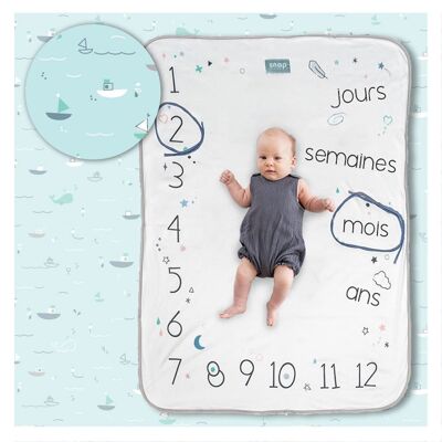 Snap the moment - Couverture étape bébé - Baby Grey