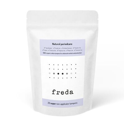 Freda Super Non-Applicator Tampons (Pack of 20)