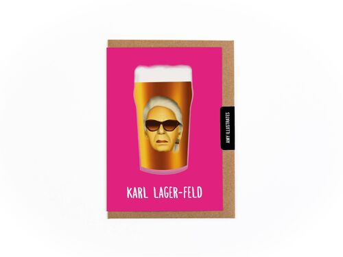 Karl Lager-feld Greetings Card
