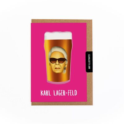Karl Lager-feld Greetings Card