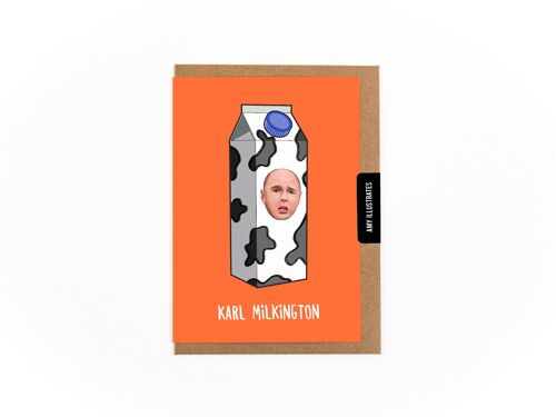 Karl Milk-ington Greetings Card