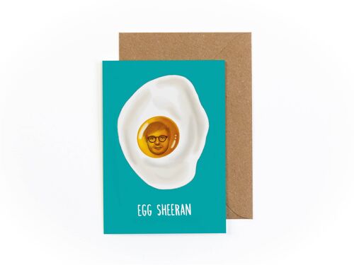 Egg Sheeran Greetings Card