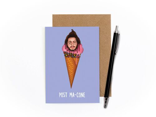 Post Ma-cone Greetings Card