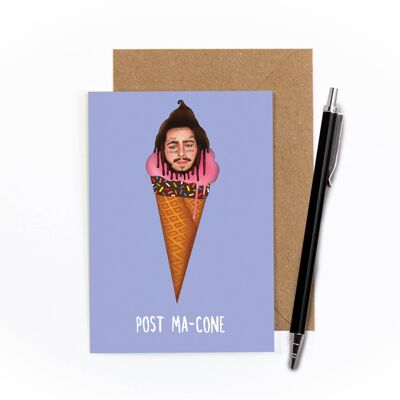 Post-Ma-Cone-Grußkarte