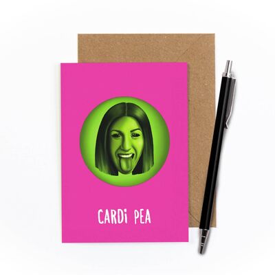 Cardi Pea-Grußkarte