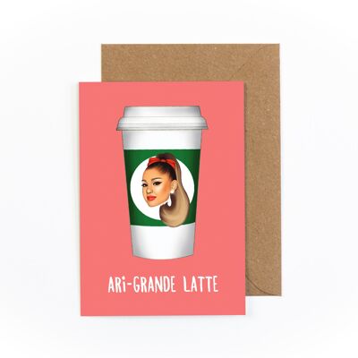 Ari-Grande Latte-Grußkarte