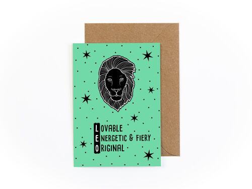 Leo Zodiac Greetings Card