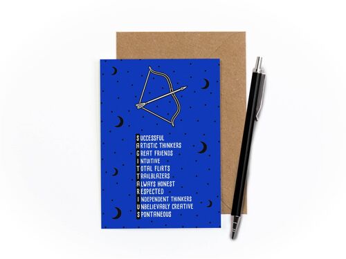 Sagittarius Zodiac Greetings Card