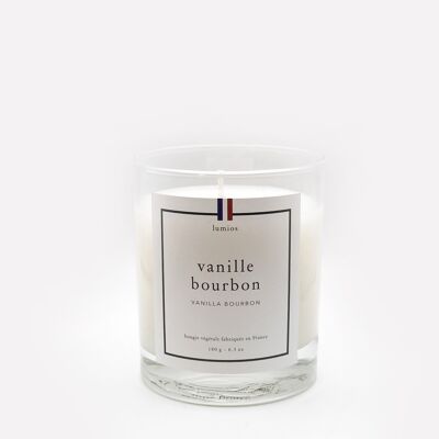 Vanilla bourbon scented candle nature collection - 4 units.