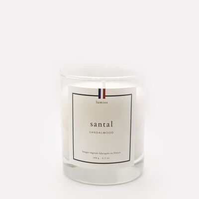 Santal Duftkerze Naturkollektion – 4 Einheiten