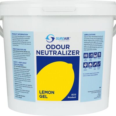 Sureair Odour Neutralising Gel Lemon 5 Litre No Chemicals All Natural Pet Safe offers a Permanent solution.Made in West Yorkshire