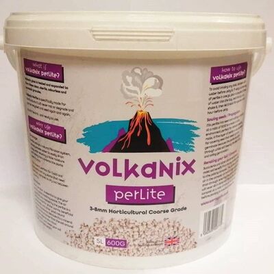 Volkanix Premium Horticultural Perlite Coarse Grade 3-8mm 5 litre Bucket
