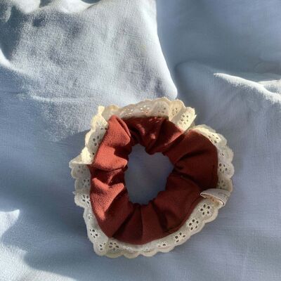 Scrunchie Poppy - bordo in pizzo