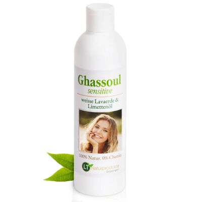 Lava earth / ghassoul, ready mix, SENSITIVE, 250 ml, white with lime scent