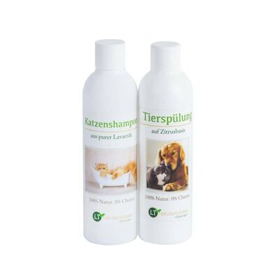 Kit de toilettage pour chats | Shampooing et revitalisant | toilettage doux