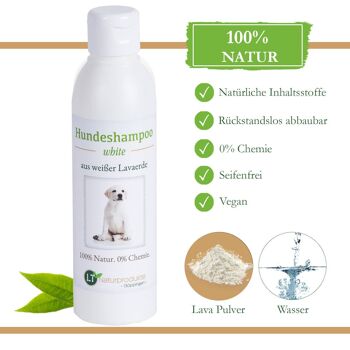 Shampoing Chien BLANC | Biologique | soin doux pour fourrure blanche sans produits chimiques ni savon 4