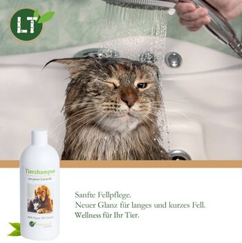 Shampoing bio pour animaux de compagnie, sans produits chimiques ni savon I 3