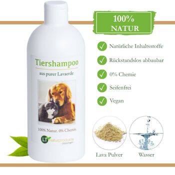 Shampoing bio pour animaux de compagnie, sans produits chimiques ni savon I 4