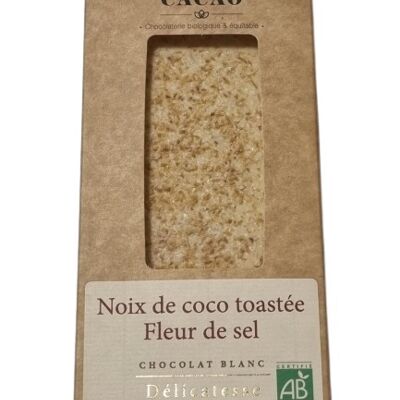 Chocolat Blanc 35% Noix de coco fleur de sel