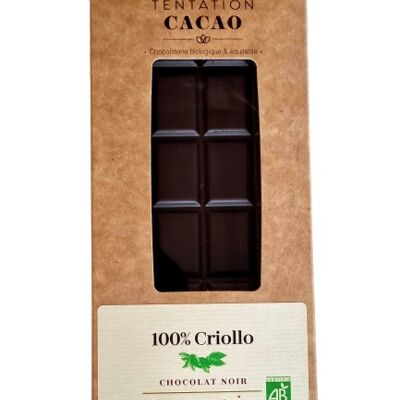 Chocolat noir 100% Criollo