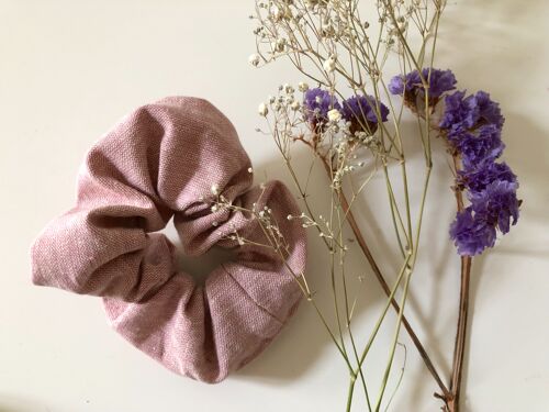 Recycelter Hanf + Bio-Baumwoll Scrunchie HOYA rosa