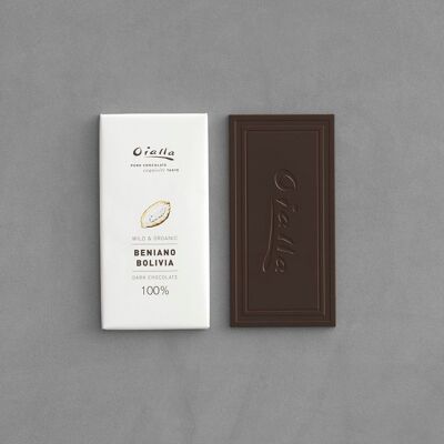 100% Økologisk Mørk Oialla Chokolade, barretta da 60 g