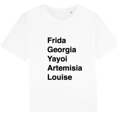 COMMERCIO ALL'INGROSSO | Frida-T-Shirt Bianca Lettere Nere