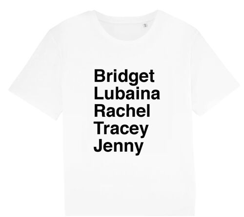 British Artists T-shirt-White T-Shirt Black Letters