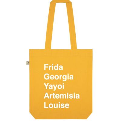 Frida Organic Cotton Tote Bag - Gold