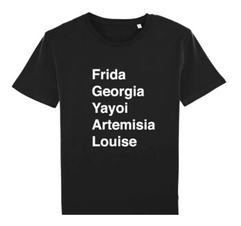 Frida-T-Shirt Noir Lettres Blanches 2