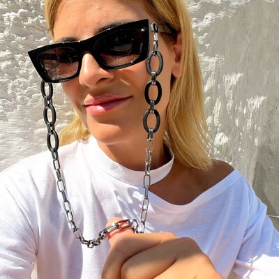 Black Sunglasses Chain, Glasses Chain Women, Glasses Necklace Women, Eyeglasses Holder, Black Sunglasses Chain, Gift for Her, Made in Greece