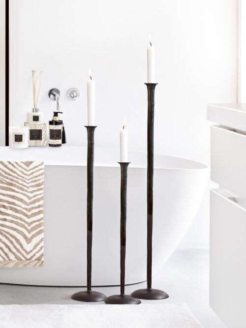 Grand Gallery Floor Candlesticks Noir set/3