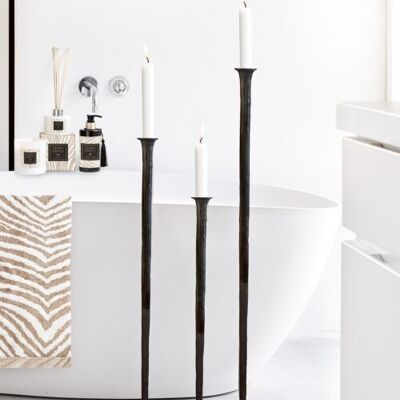 Grand Gallery Floor Candlesticks Noir set/3