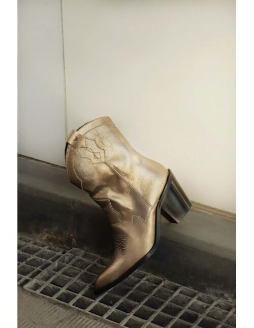GIULIA GOLD ANKLE BOOTS