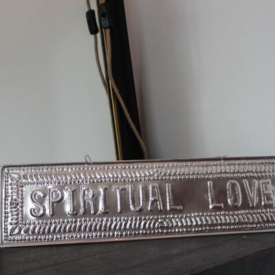 Placa de aluminio martillado - AMOR ESPIRITUAL