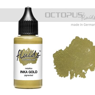 Fluids Alcohol Ink INKA GOLD, Alkoholtinte für Fluid Art