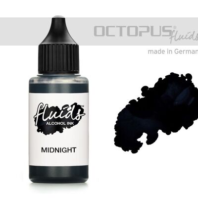 Fluidi Alcool Ink MIDNIGHT, inchiostro ad alcool per fluido art