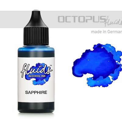 Fluids Alcohol Ink BLUE SAPPHIRE, alcohol ink for fluid art