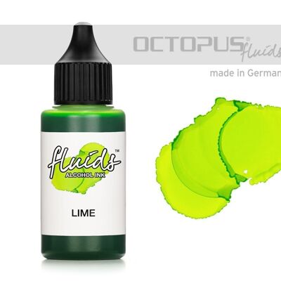 Fluidi Alcool Ink LIME, inchiostro ad alcool per fluidi art