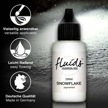 Fluids Alcohol Ink SNOWFLAKE, encre à alcool pour art fluide 2