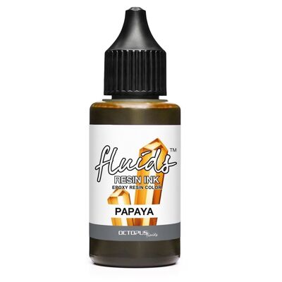 Fluids Resin Ink PAPAYA, Alcohol Ink for epoxy & UV resin